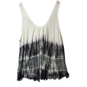 We The Free XS Womens Sleeveless Dip Dye Black&White Rayon Blend Flowy Tank Top
